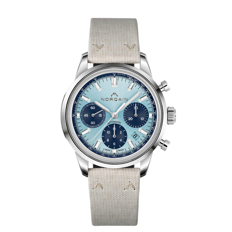 Norqain New Watches - FREEDOM 60 CHRONO - ICE BLUE | Manfredi Jewels