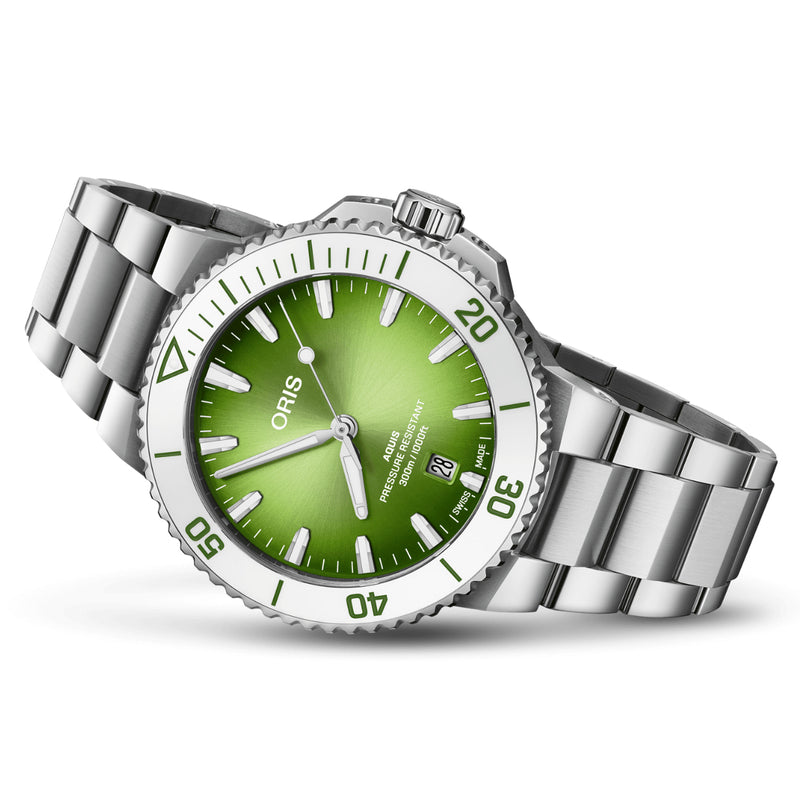 Oris New Watches - AQUIS DATE - TASTE OF SUMMER WATERMELON GREEN | Manfredi Jewels