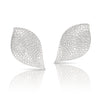 Pasquale Bruni Jewelry - Aleluiá 18K White Gold Pavé Diamond Large Peatal XL Earrings | Manfredi Jewels