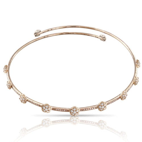 Pasquale Bruni Jewelry - Figlia Dei Fiori 18K Rose Gold Diamond Choker | Manfredi Jewels