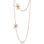 Pasquale Bruni Jewelry - Giardini Segreti 18K Rose Gold Sautoir Flower Diamond Station Necklace | Manfredi Jewels