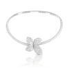 Pasquale Bruni Jewelry - Giardini Segreti 18K White Gold Diamond Pavé Single Flower Collier Necklace | Manfredi Jewels