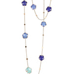 Pasquale Bruni Jewelry - Petit Joli 18K Rose Gold in the Blue Sautoir Mixed Gems & Diamond Necklace | Manfredi Jewels