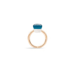 Pomellato Jewelry - Nudo 18K Rose Gold London Blue Topaz Classic Ring | Manfredi Jewels