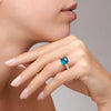 Pomellato Jewelry - Nudo 18K White Gold Blue London Topaz with Diamond Pavé Ring | Manfredi Jewels