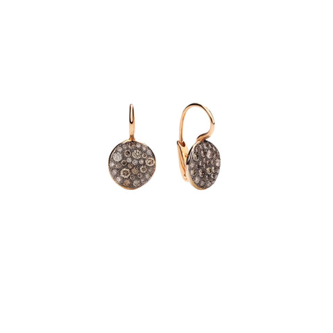 Sabbia 18k Rose Gold Brown Diamonds Earrings