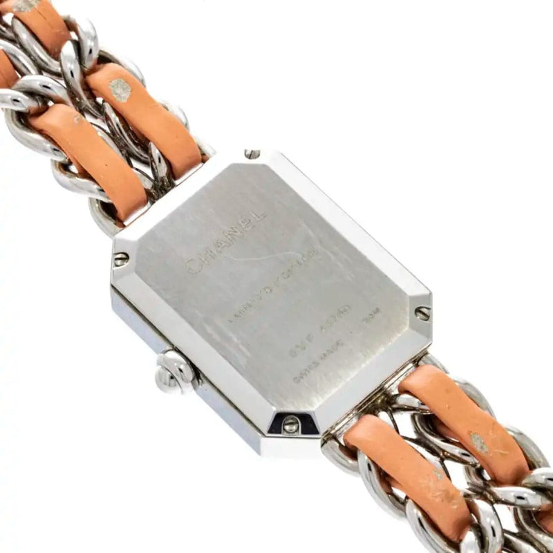 Pre-owned Chanel Premiere Iconic Chain Stainless Steel and Pink Leather - Pre-owned Watches 
