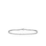 Roberto Coin Bracelet - Classica 18K White Gold Round Cut Classic Diamond Tennis Bracelet | Manfredi Jewels