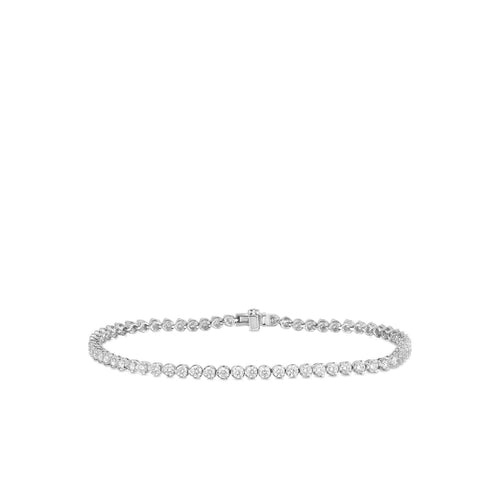 Roberto Coin Bracelet - Classica 18K White Gold Round Cut Classic Diamond Tennis Bracelet | Manfredi Jewels