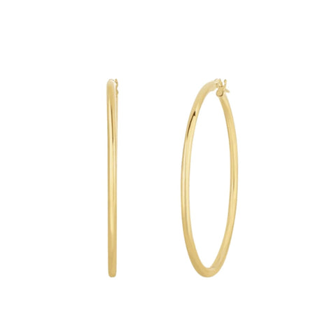 Designer Gold 18K Yellow Gold Large Hoop Earrings