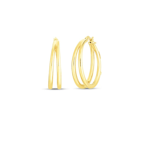 Golden Party Wear Stainless Steel 18K Gold Hoop Earring at Rs 275/pair in  Mumbai