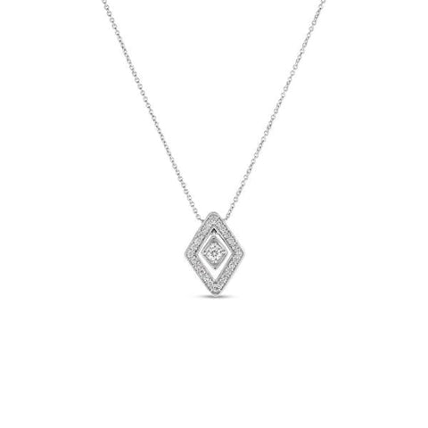 Diamante 18K White Gold Small Diamond Necklace