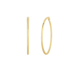 Roberto Coin Jewelry - Perfect 18K Yellow Gold Large Thin Hoop Earrings | Manfredi Jewels