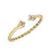 Roberto Coin Jewelry - Princess 18K Yellow Gold Love In Verona Diamond Twist Bangle Bracelet | Manfredi Jewels