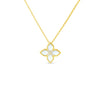 Roberto Coin Jewelry - Princess Flower 18K Yellow Gold Mother of Pearl & Diamond Necklace | Manfredi Jewels