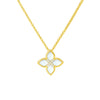 Roberto Coin Jewelry - Princess Flower 18K Yellow Gold Mother of Pearl & Diamond Necklace | Manfredi Jewels