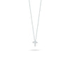 Roberto Coin Jewelry - Tiny Treasures 18K White Gold Baby Cross Diamond Necklace | Manfredi Jewels