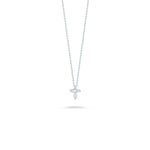 Roberto Coin Jewelry - Tiny Treasures 18K White Gold Baby Cross Diamond Necklace | Manfredi Jewels