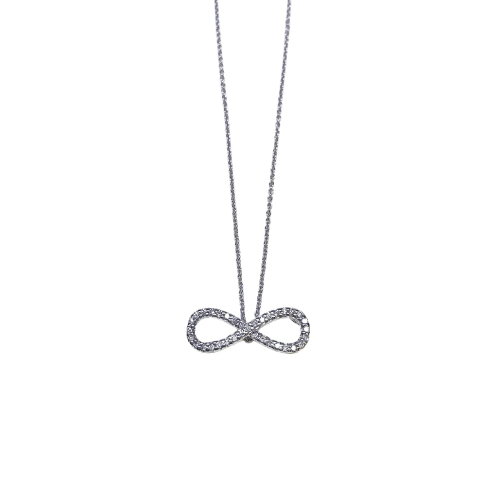 18K WHITE GOLD TINY TREASURES DIAMOND HEART NECKLACE - Roberto