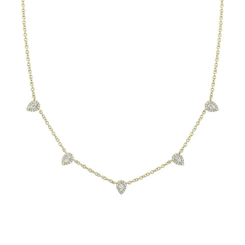 0.54Ct Diamond 14K Yellow Gold Necklace