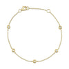 Shy Creation Jewelry - 14K Yellow Gold 0.13ct Diamonds by the Yard Bracelet | Manfredi Jewels