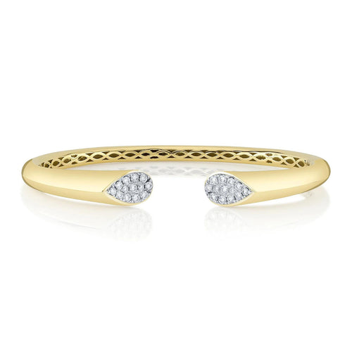 Shy Creation Jewelry - 14K Yellow Gold 0.54 ct Diamond Bangle Bracelet | Manfredi Jewels