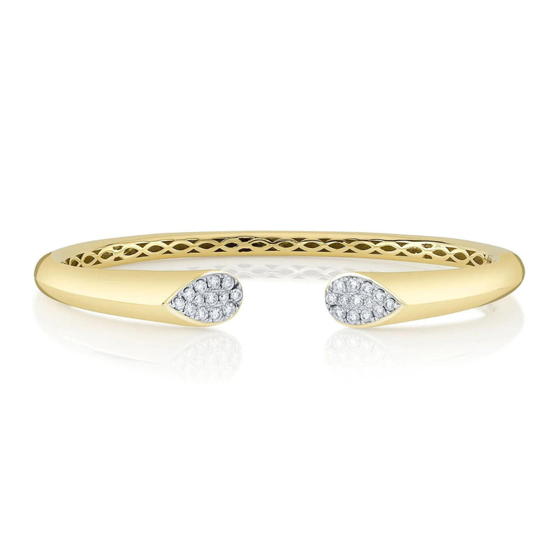 Shy Creation Jewelry - 14K Yellow Gold 0.54 ct Diamond Bangle Bracelet | Manfredi Jewels