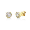 Shy Creation Jewelry - 14K Yellow Gold 0.5ct Diamond Cluster Earring | Manfredi Jewels