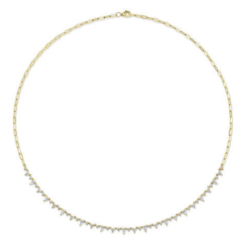 14K Yellow Gold 1.71ct Diamond Pear Necklace