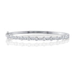 Shy Creation Jewelry - Bailey 14K White Gold 1.88 ct Diamond Bezel Bangle Bracelet | Manfredi Jewels