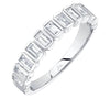 Shy Creation Jewelry - Bailey 14K White Gold Diamond Baguette Band | Manfredi Jewels