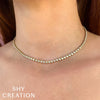 Shy Creation Jewelry - Bailey 14K Yellow Gold 2.00 ct Diamond Bezel Set Graduated Tennis Necklace | Manfredi Jewels