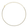 Shy Creation Jewelry - Bailey 14K Yellow Gold 7.54 ct Diamond Bezel Set Tennis Necklace | Manfredi Jewels