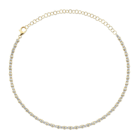 Bailey 14K Yellow Gold 7.54 ct Diamond Bezel Set Tennis Necklace