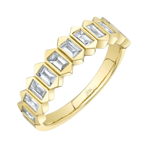 Bailey 14K Yellow Gold Diamond Baguette Band