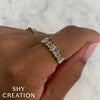 Shy Creation Jewelry - Bailey 14K Yellow Gold Diamond Baguette Band | Manfredi Jewels