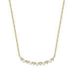 Shy Creation Jewelry - Jackie 14K Yellow Gold 0.12 ct Cultured Pearl & Diamond Necklace | Manfredi Jewels