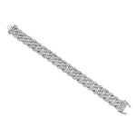 Shy Creation Bracelet - Kate 14K White Gold 8.33 Ct Diamond Pavé Chain Link Bracelet | Manfredi Jewels