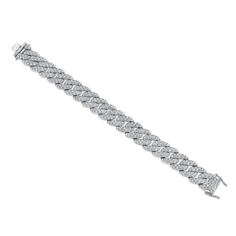 Kate 14K White Gold 8.33 ct Diamond Pavé Chain Link Bracelet