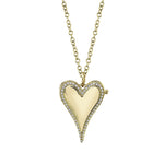 Shy Creation Jewelry - Kate 14K Yellow Gold 0.13 ct Diamond Accent Heart Locket Necklace | Manfredi Jewels