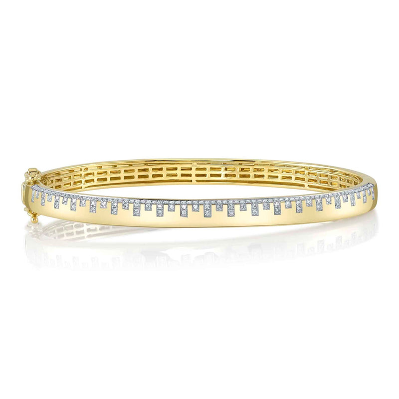 Shy Creation Jewelry - Kate 14K Yellow Gold 0.33 ct Diamond Bangle Bracelet | Manfredi Jewels