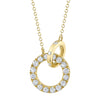 Shy Creation Jewelry - Kate 14K Yellow Gold 0.54 ct Diamond Pavé Circle Pendant Necklace | Manfredi Jewels