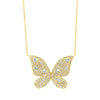 Shy Creation Jewelry - Kate 14K Yellow Gold 0.69 ct Diamond Pavé Butterfly Necklace | Manfredi Jewels