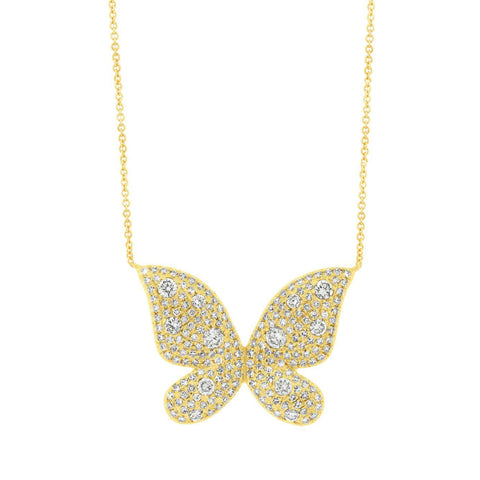 Kate 14K Yellow Gold 0.69 ct Diamond Pavé Butterfly Necklace