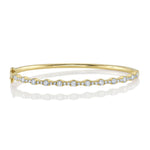 Shy Creation Jewelry - Kate 14K Yellow Gold 1.30 ct Diamond Bangle Bracelet | Manfredi Jewels