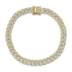 Shy Creation Bracelet - Kate 14K Yellow Gold 4.10 ct Diamond Pavé Link Bracelet | Manfredi Jewels