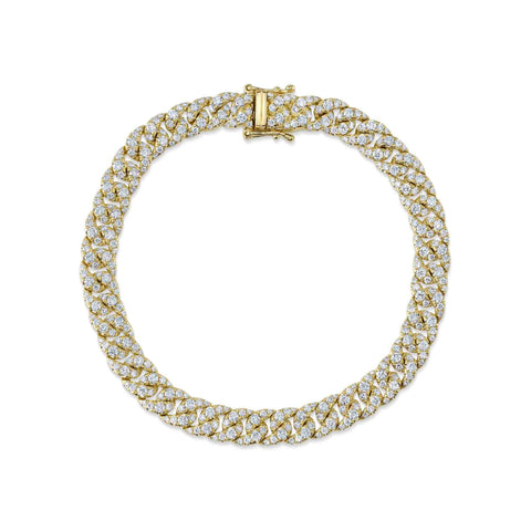 Kate 14K Yellow Gold 4.10 ct Diamond Pavé Link Bracelet