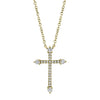 Shy Creation Jewelry - Kate 14K Yellow Gold Diamond Cross Necklace | Manfredi Jewels