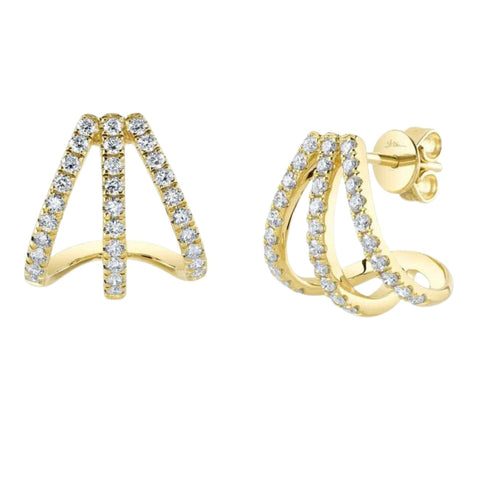 Kate 14K Yellow Gold Diamond Earrings