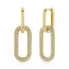 Shy Creation Jewelry - Kate 14K Yellow Gold Diamond Pave Earrings | Manfredi Jewels